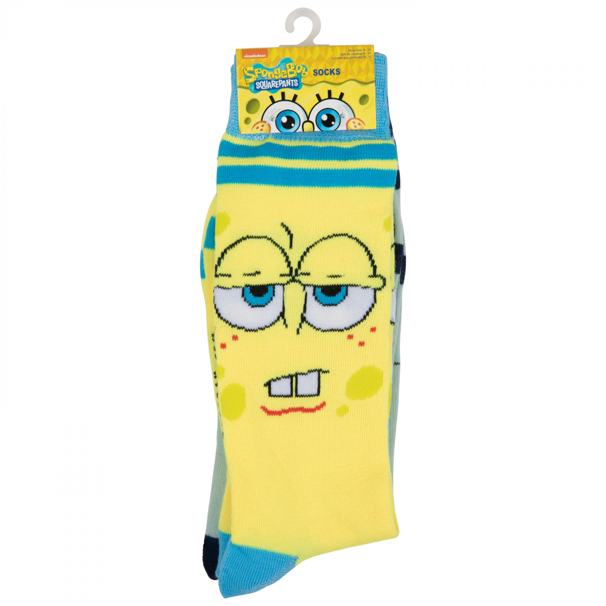 SpongeBob and Squidward 2-Pair Pack of Casual Crew Socks